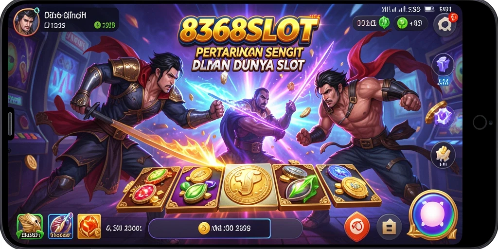 Gameplay yang mendebarkan dalam pertarungan slot yang unik.