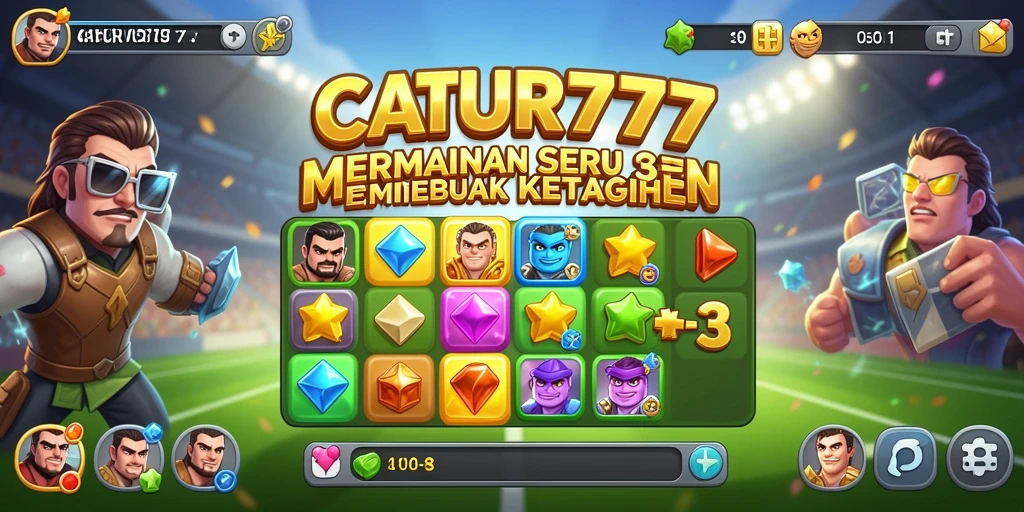 Screenshot gameplay CATUR777 menunjukkan aksi mencocokkan buah yang menarik.