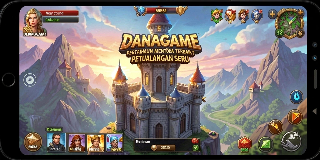 Screenshot yang menunjukkan aksi pertahanan menara yang intens.