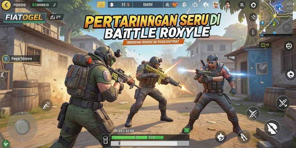 Screenshot dari gameplay <strong>FIATOGEL</strong> menunjukkan pertempuran intens dan strategis.