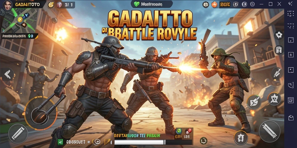 Tampilan memukau dari pertarungan GADAITOTO dalam gameplay Battle Royale.