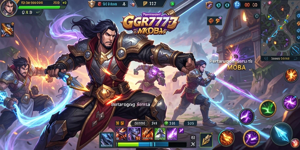 Gameplay seru di GGR7777 dengan aksi MOBA yang intens.