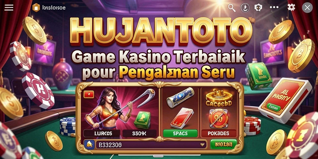 Tampilan mendebarkan dari permainan kasino HUJANTOTO.