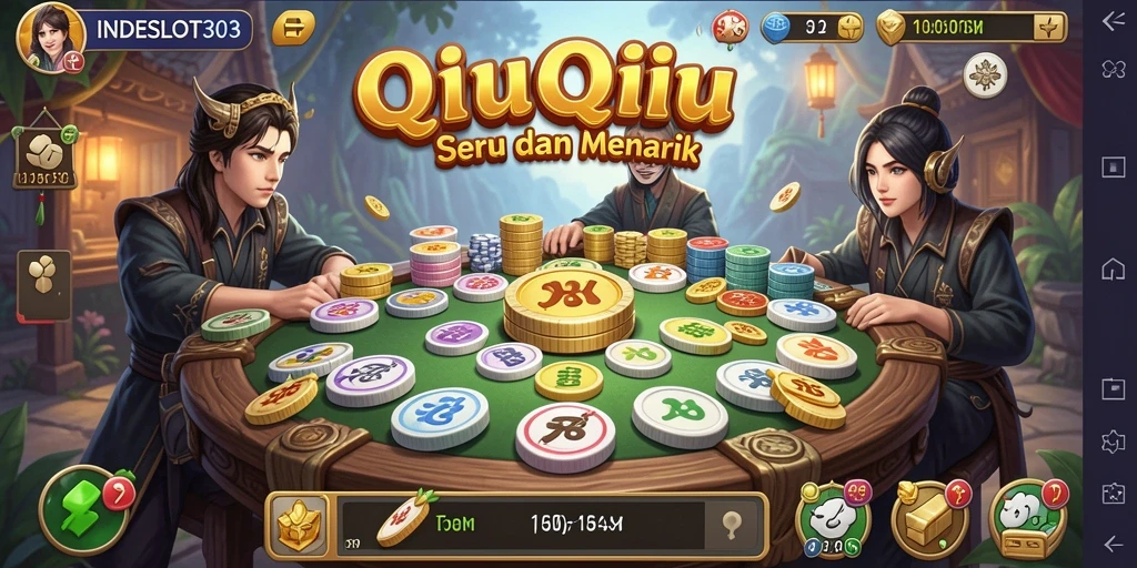 Tampilan gameplay QiuQiu yang seru dan menantang.