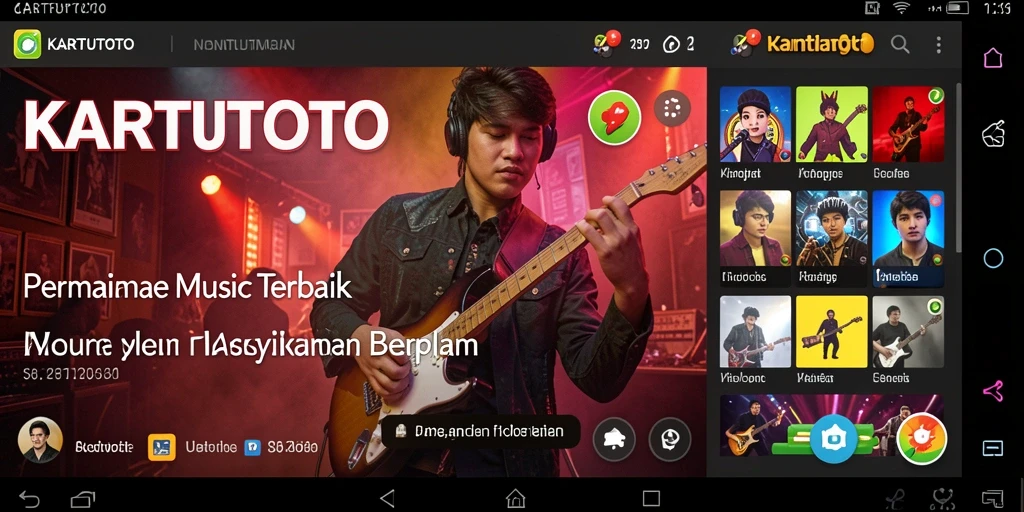 Tampilan screenshot KARTUTOTO menampilkan gameplay musik yang seru.