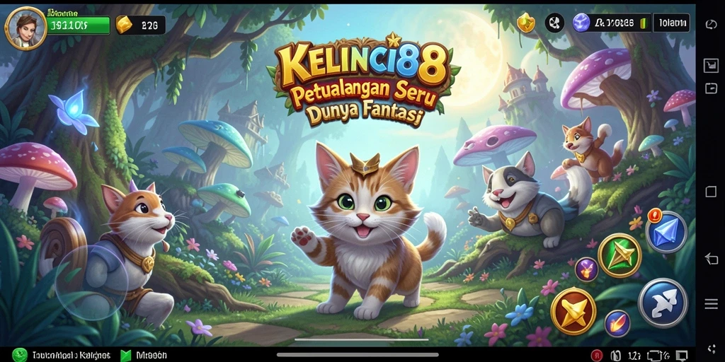 Gameplay KELINCI88 menunjukkan aksi bertarung di dunia fantasi.