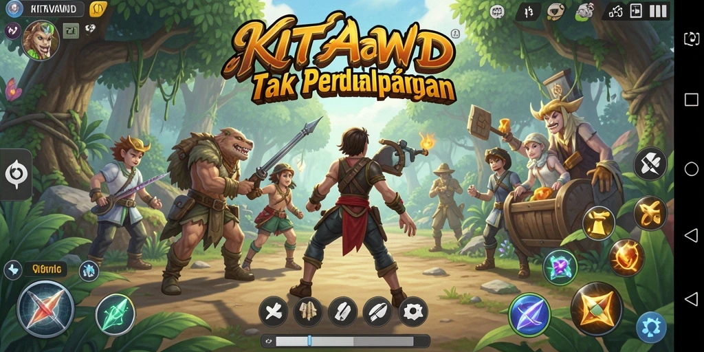 Tampilan mendebarkan gameplay aksi KITAWD dengan karakter beraksi.