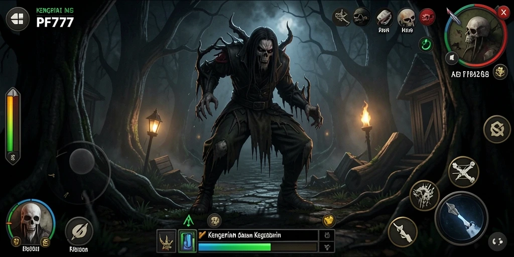 Tampilan gameplay PF777 yang menyeramkan dan mencekam.