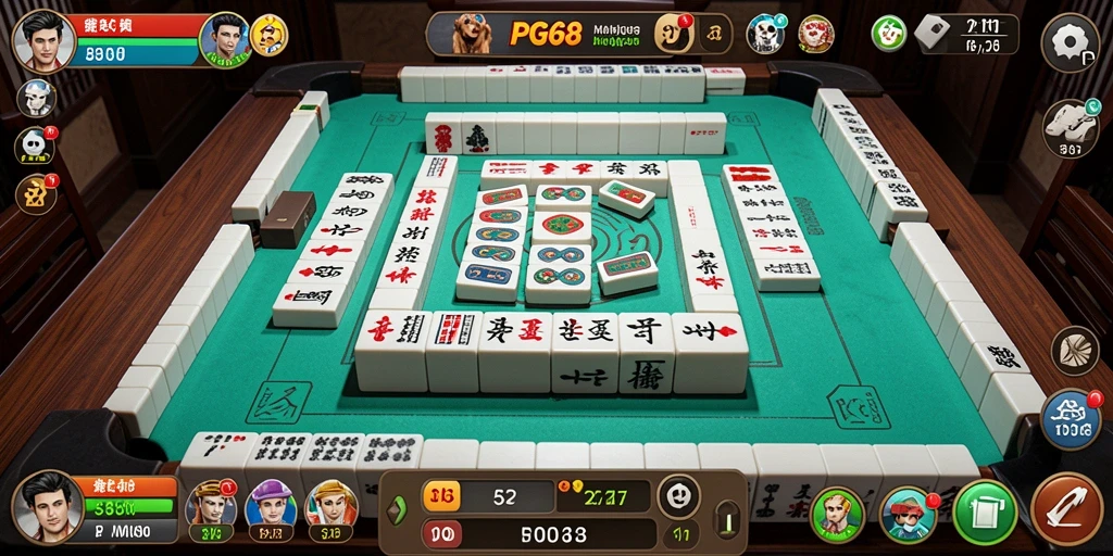 Tampilan gameplay Mahjong seru di PGG68 yang menantang.