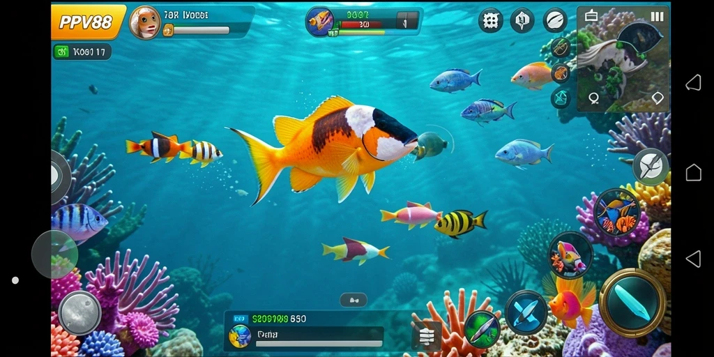 Tampilan seru dalam permainan Tembak Ikan PPV88 yang mengasyikkan.