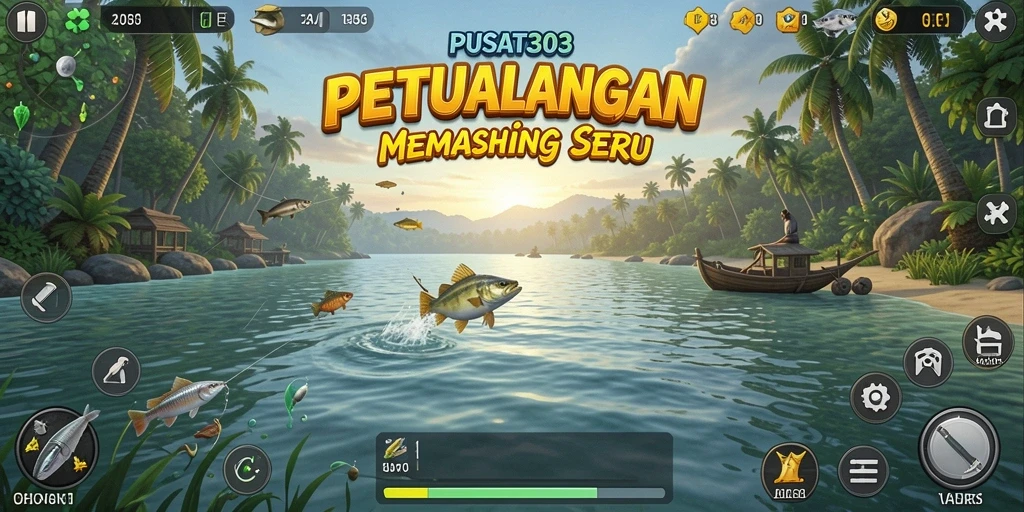 Tampilan gameplay PUSAT303 yang mendebarkan saat menangkap ikan.