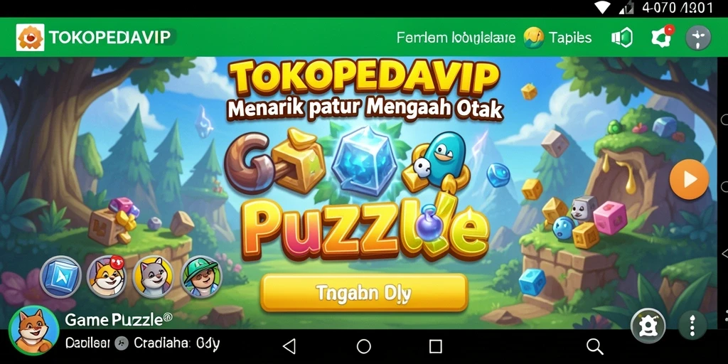Tampilan menarik dari gameplay TOKOPEDIAVIP dalam menyelesaikan puzzle.