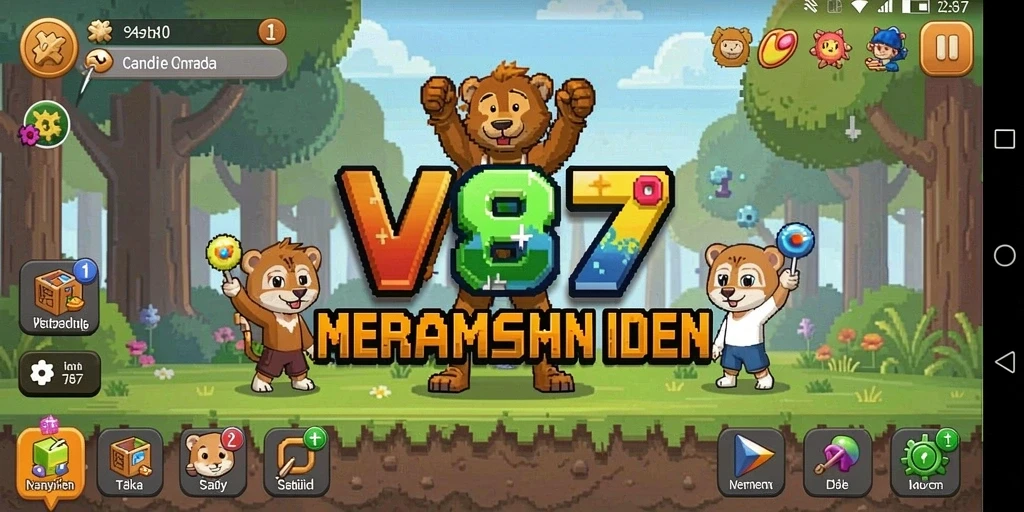 Tampilan gameplay utama V87 yang menarik dan interaktif.