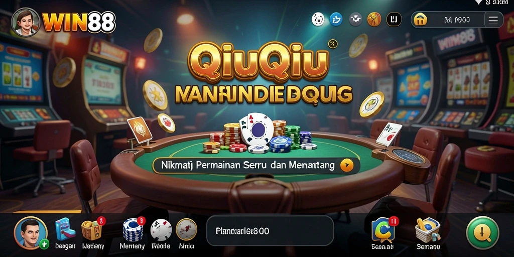 Tampilan gameplay seru dan mendebarkan QiuQiu di WIN88.