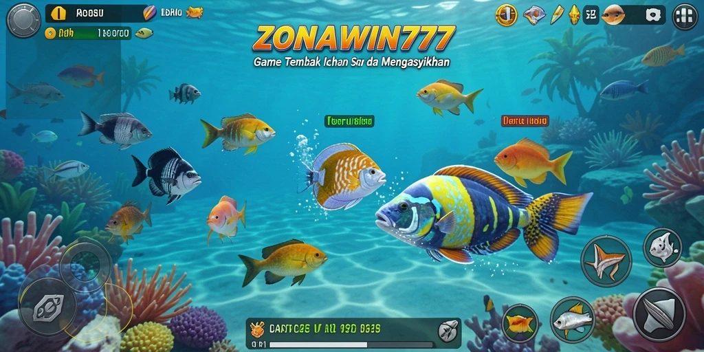 Screenshot gameplay menampilkan aksi menangkap ikan yang seru.